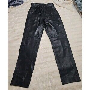 Womens Remi Leather Pants Black 6 Vintage 80s 90s Era Fully Lined, Super Soft
